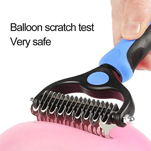 pets grooming tools (PPGT-001 blue) Dog and Cat Dematting Deshedding Brush Tool- Premium Pet Dematting Comb – Exceptional ...