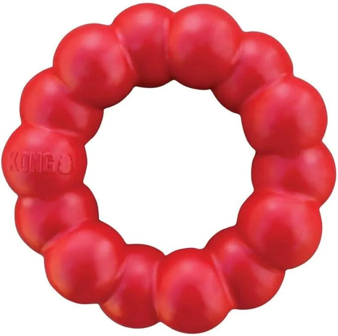 KONG Ring - Natural Rubber Ring Toy for Healthy Chewing Habits - Chew Toy Supports Dog Dental Health - Dog Toy Supports In...