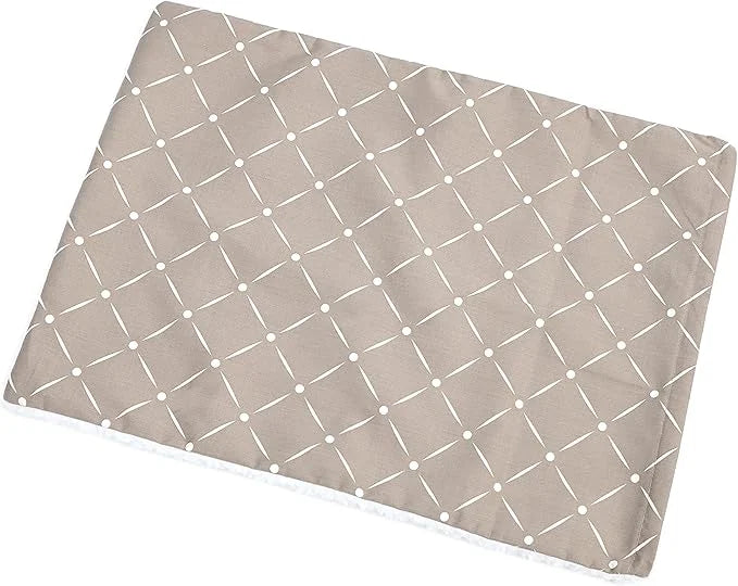 MidWest Homes for Pets Quiet Time Reversible Crate Pan Cover 24' Mushroom Diamond/Fleece, Small - Product Image
