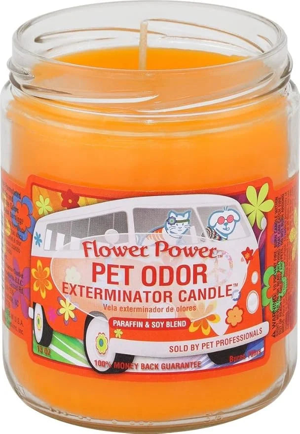 0 Flower Power„ Pet Oder Exterminator Candle 13 oz - Product Image
