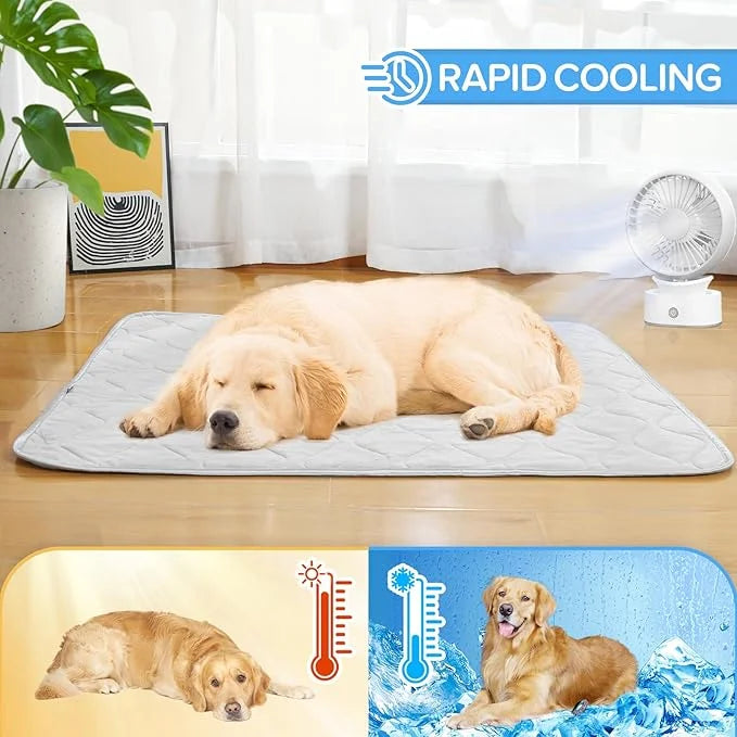 Rywell Cooling Mat for Dogs,Dog Cooling Mat Q-Max>0.5, Durable&Versatile with Cooling&Soft Surfaces for All Seasons,Protec...