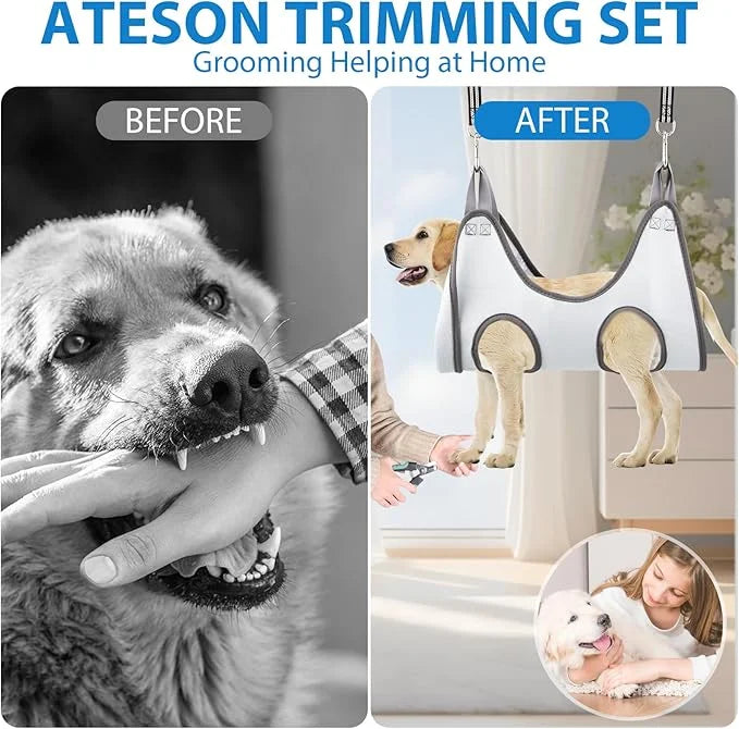 Pet Grooming Hammock Harness for XL Large Dogs Nail Trimming, Dog Sling for Cutting Nails, Dog Hanging Holder Hanger with ...