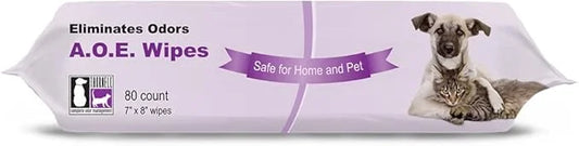Thornell Animal Odor Eliminator Cat and Dog Wipes (80 Wipes) - All Purpose Deodorizing Pet Wipes - Pet Odor Eliminator for...