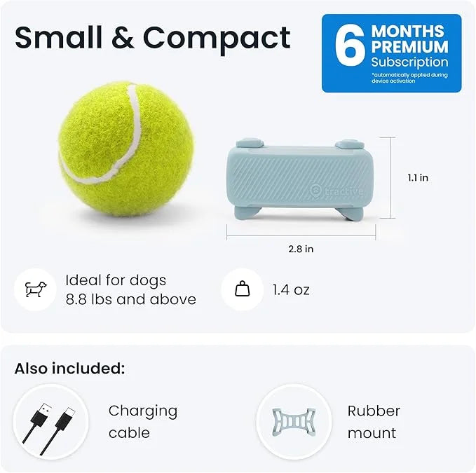 Tractive GPS Dog Tracker (2025 Release with Free 6 Month Subscription) | Real-time Pet Location Tracker | Health & Wellnes...