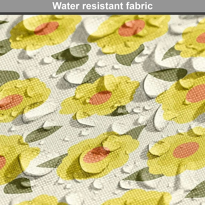 Lunarable Daffodil Dog Crate Cover, Retro Abstract Small Bedding Plants Flourishing Meadow Girls Design, Easy to Use Pet K...