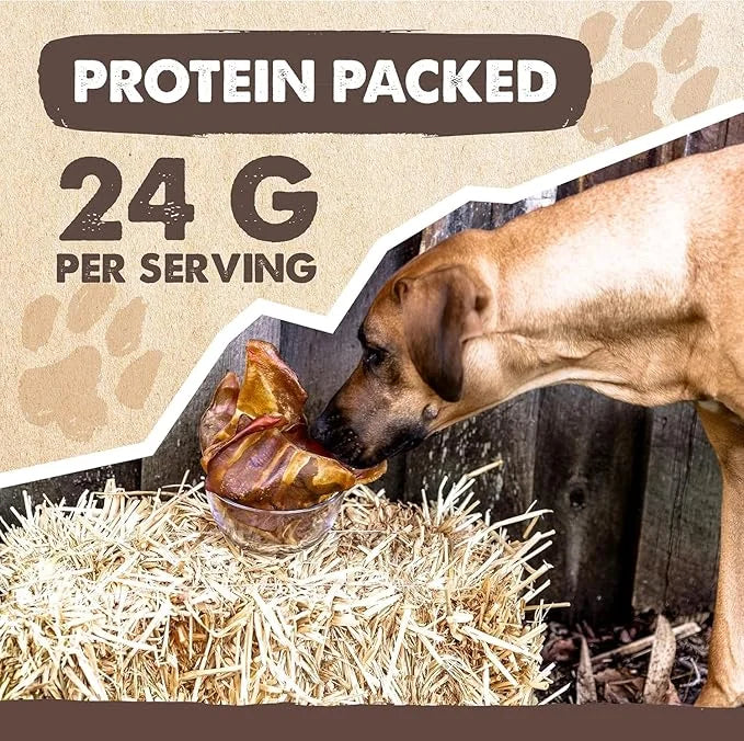 Mighty Paw Half Pig Ears for Dogs - All Natural Single Ingredient Pig Ear Treat - Better Than Rawhide Snacks for Puppies a...