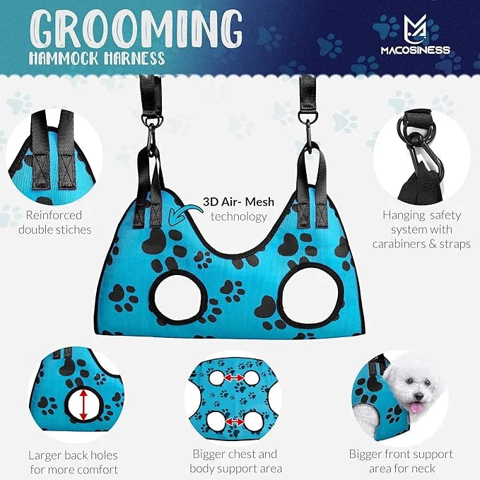 2025 7-in-1 - Dog Grooming Hammock - Cat Nail Clipper Hammock - Dog Grooming Harness - Dog Hammock for Nail Trim - Cat Gro...