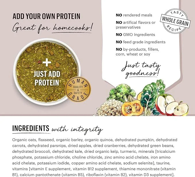 The Honest Kitchen Human Grade Dehydrated Grain Free Veggie, Nut & Seed Base Mix for Dogs 3 lb - Kindly - Product Image