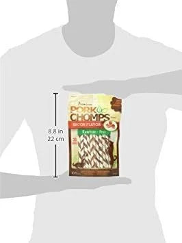 Scott Pet Products 60 Count Pork Chomps Bacon Twists Treat, Mini - 2 Pack - Product Image