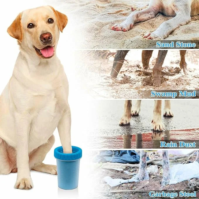 2 Pack Portable Dog Paw Cleaner, Washer, Buddy Muddy Pet Foot Cleaner for Medium Breed Dogs and Cats, Blue - Product Image