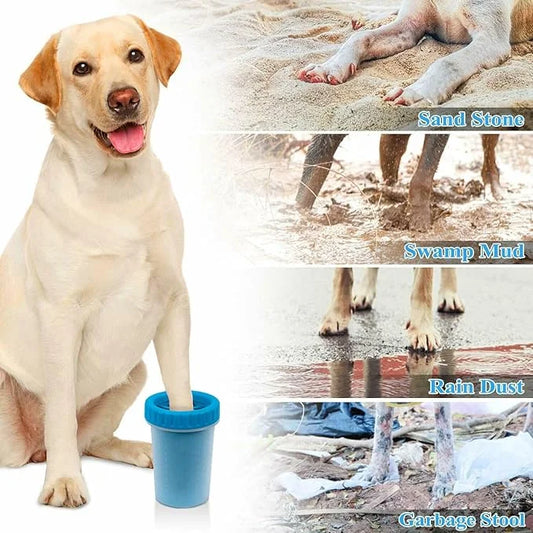 2 Pack Portable Dog Paw Cleaner, Washer, Buddy Muddy Pet Foot Cleaner for Medium Breed Dogs and Cats, Blue - Product Image