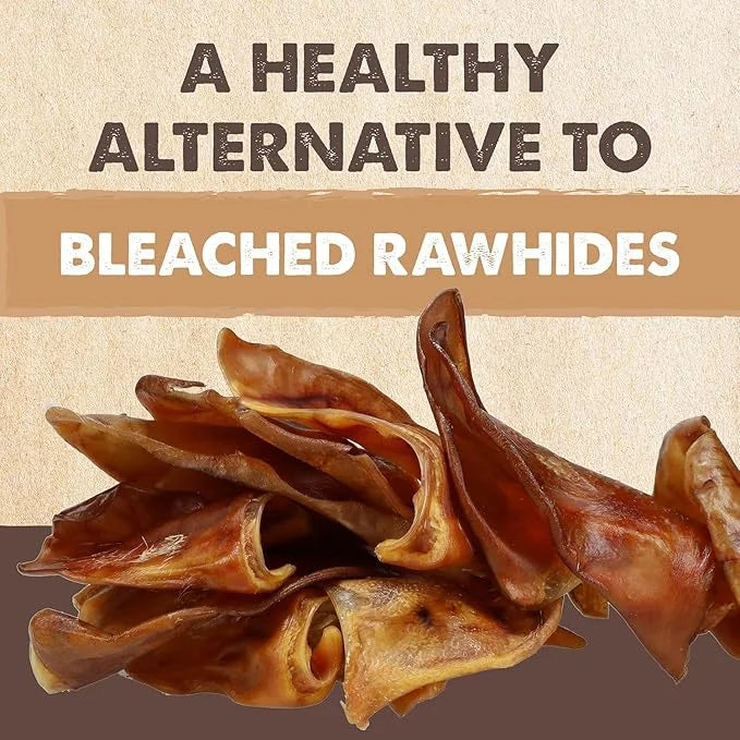 Mighty Paw Half Pig Ears for Dogs - All Natural Single Ingredient Pig Ear Treat - Better Than Rawhide Snacks for Puppies a...