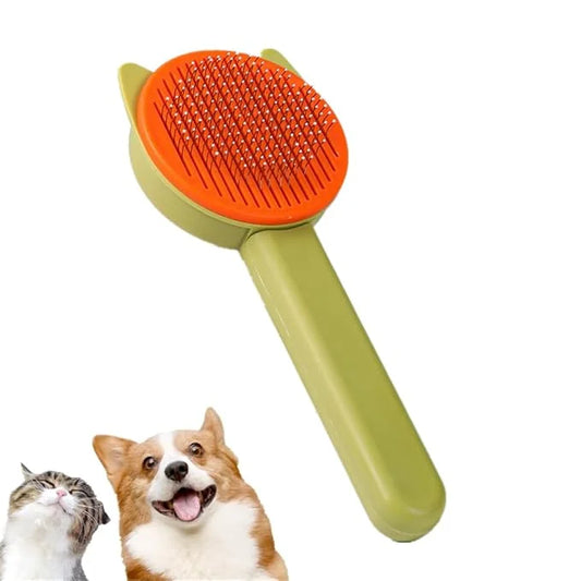 1 PCS Cat Brush Professional Cat Grooming Brush Cat Comb Dog Brush Dog Grooming Brush Pet Brush Tool with Cleaning Button ...
