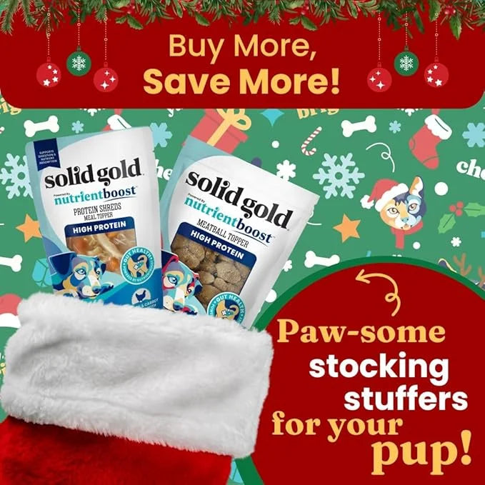 Solid Gold Dog Food Topper - 12 Pack Protein Shreds Wet Dog Food Topper w/Chicken & Carrots - High Protein Meal Toppers fo...