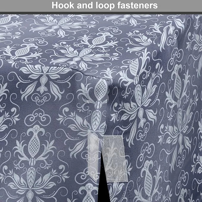 Lunarable Damask Dog Crate Cover, Medieval Repetitive Pattern with Flourish Ornaments, Easy to Use Pet Kennel Cover for Ca...