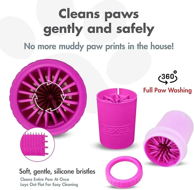 Dexas MudBuster Portable Dog Paw Cleaner, Small, Fuchsia - Premium Quality Pet Accessory - Product Image