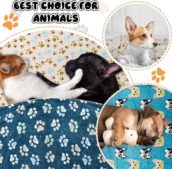 1 Pack 3 Blankets for Dogs Blankets for Medium Dogs Medium Dog Blanket Super Soft Fluffy Premium Fleece Pet Blanket Flanne...