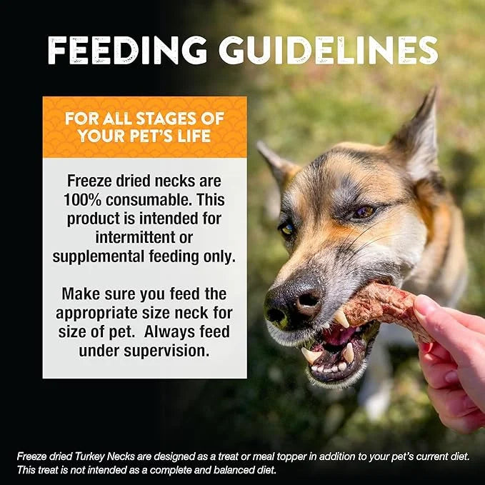 Northwest Naturals Raw Rewards Freeze-Dried Turkey Neck Treats for Dogs and Cats - Bite-Sized Pieces - Healthy, 1 Ingredie...