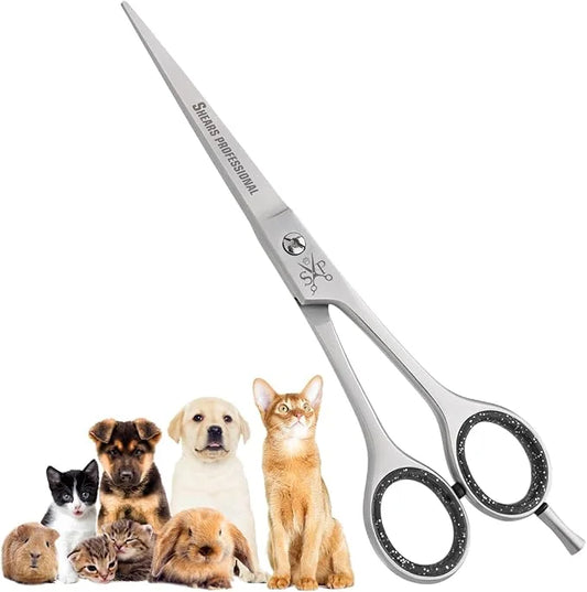 Hair Cutting Scissors, All Purpose 8 Inch Stainless Steel, Sharp Edge Blades, Dog Grooming Scissors, Hairdressing Texturiz...