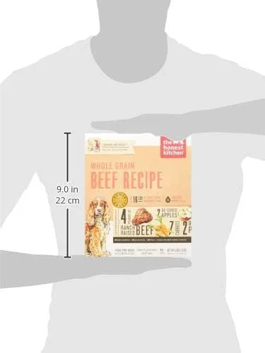 The Honest Kitchen Human Grade Dehydrated Whole Grain Dog Food – Complete Meal or Dog Food Topper – Beef 4 lb (makes 16 lb...