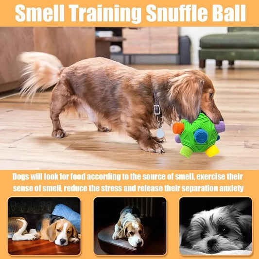 Dog Snuffle Ball-Interactive Puzzle Dog Toys Encourage Natural Foraging Skills Slow Feeder for Training and Stress Relief,...
