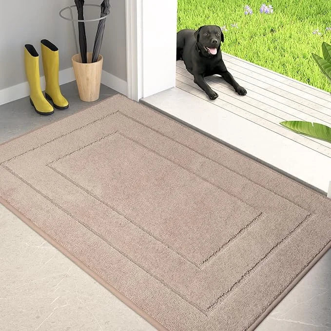 PURRUGS Dirt Trapper Door Mat 32" x 47.5", Non-Slip/Skid Machine Washable Entryway Rug, Dog Door Mat, Super Absorbent Welc...