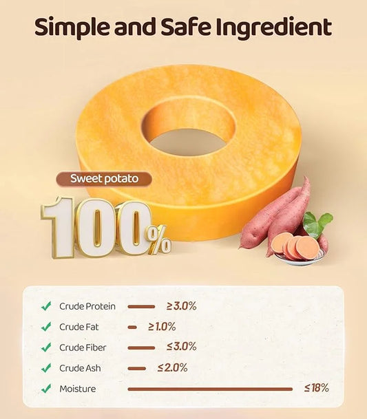 16OZ Sweet Potato Dog Training Treats，Potato Cube Dog Training Treats Reward Snacks for Small Medium Large Dogs， High Prot...