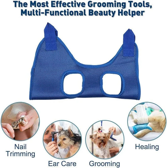 Dog Grooming Hammock Harness for Dogs & Cats with Pet Nail Clipper Trimmer - Pet Grooming Accessory - Dog Slings for Large...