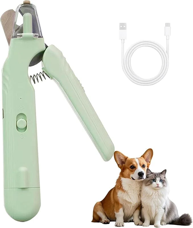 2-in-1 Dog Nail Grinder & Dog Nail Clippers Trimmers for Large Medium Small Dogs Cats Pets Claw Trimmer with LED Lights (G...