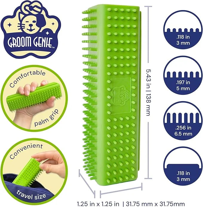Magic Pet Hair Block Brush (Field Green) | Ultimate Dog & Cat Hair Remover for Sofa, Furniture, Carpet, Bedding, and Cloth...