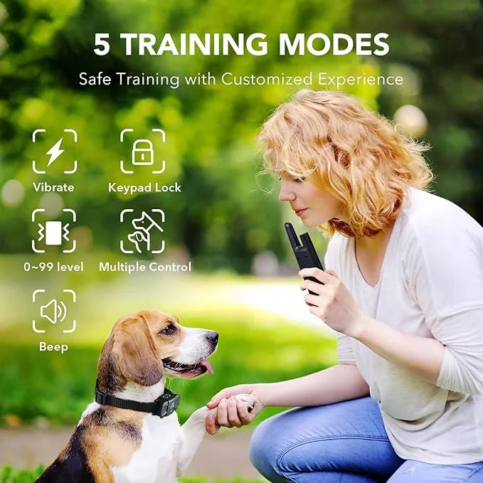 DOG CARE Dog Training Collar with Remote - Dog Shock Collar for All Dogs with 1800FT Remote, Rechargeable Dog Bark Collar ...