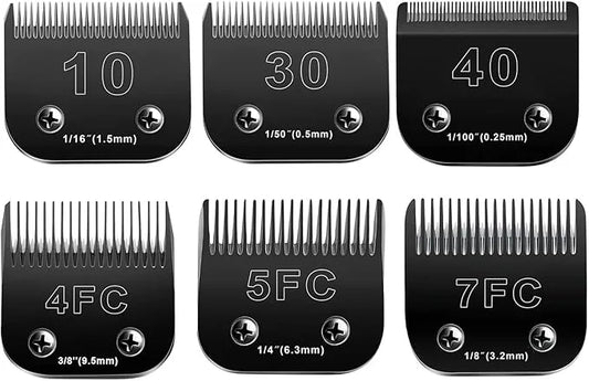 10 Blades Dog Grooming Blades Compatible with Andis/Oster A5/Wahl KM-10 Series Dog Clippers,Detachable Clipper Replacement...