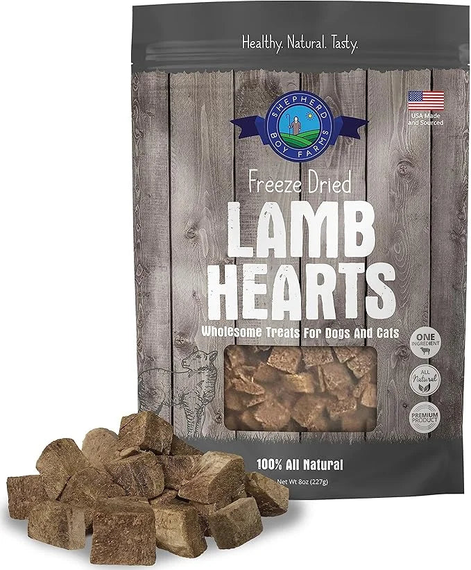Freeze Dried Dog and Cat Treats, Lamb Heart, All Natural Single Ingredient Freeze-Dried Dog Treat & Dog Snacks, Made in US...