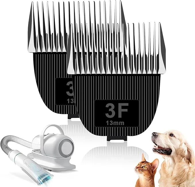 2 Pack Replacement Blade for nebot P1 Pro Pet Grooming Kit & Vacuum,Size-3F Cut Length 1/2"(13mm),Made of Ceramic Blade & ...