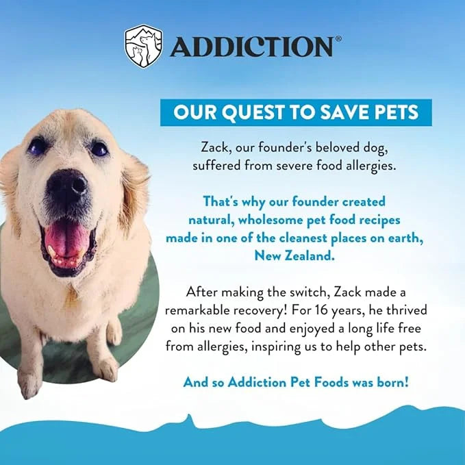 Addiction Salmon Bleu Grain-Free Dry Dog Food Formula - New Zealand King Salmon, Probiotic-Rich Fruits & Vegetables, Fish ...