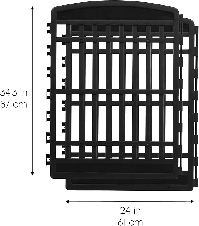 34" 8-Panel Pet Playpen with Door, Medium Large Dog Secure Easy Assemble Easy Storing Customizable + 34''H 2 Add on Panels...