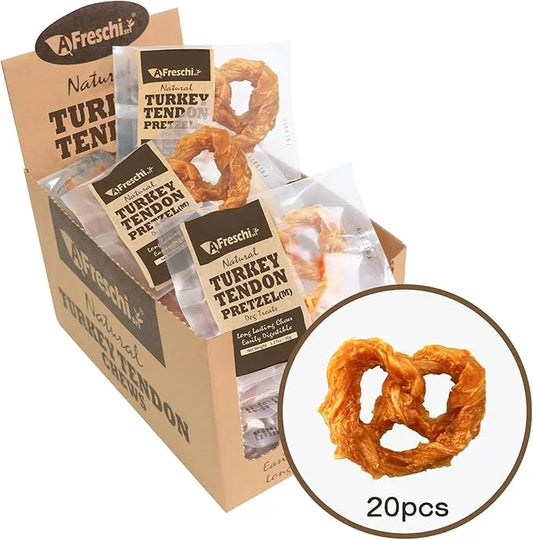 Afreschi Turkey Tendon for Dogs, Dog Treats for Signature Series, All Natural Human Grade Puppy Chew, Rawhide Alternative,...