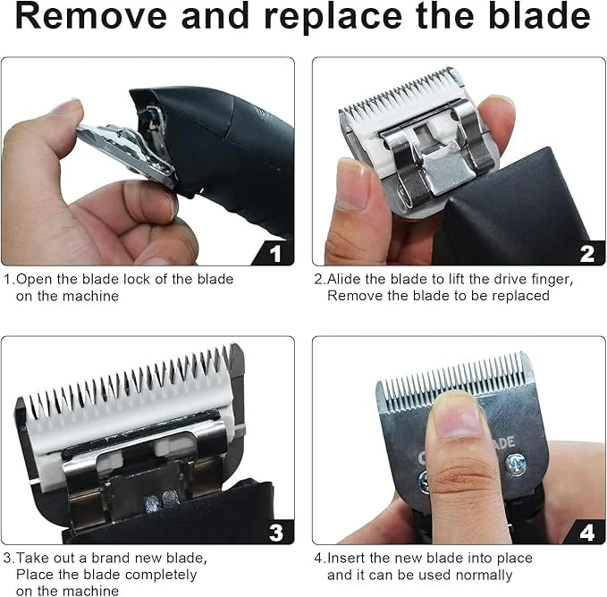 10# Detachable Pet Clipper Replacement Blades Compatible with Andis/Oster A5/Wahl KM10 Series Dog Clipper,Made of Ceramic ...