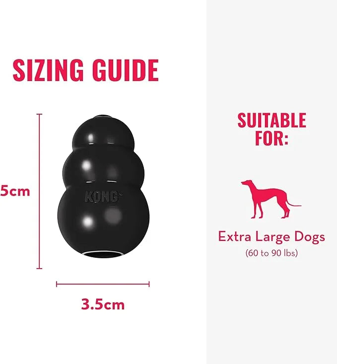 KONG Extreme Dog Toy - Fetch & Chew Toy - Treat-Filling Capabilities & Erratic Bounce for Extended Play Time Most Durable ...