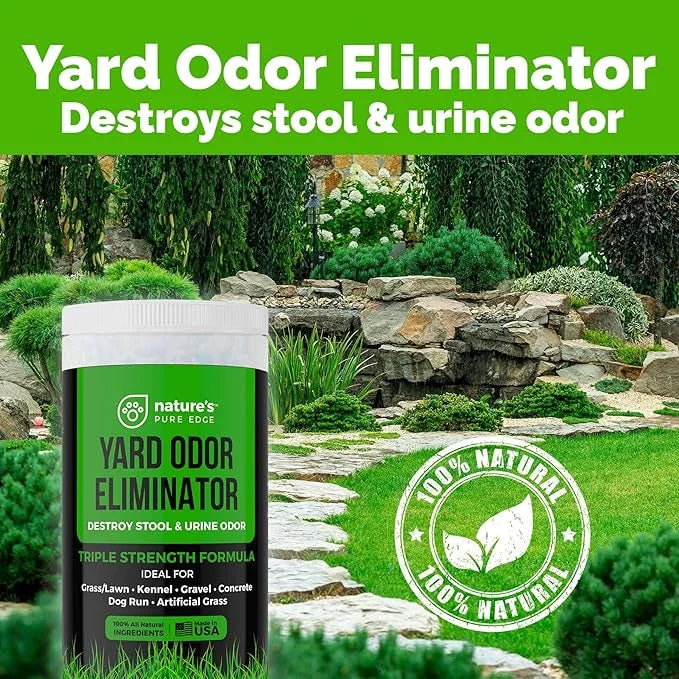 "Nature's Pure Edge,Yard Odor Eliminator. Perfect For Artificial Grass, Patio, Kennel, and Lawn. Instantly Removes Stool a...