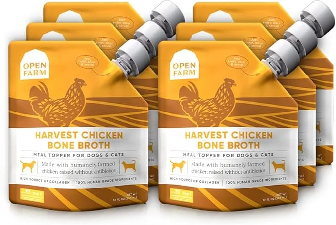 Open Farm Bone Broth, Food Topper for Both Dogs and Cats with Responsibly Sourced Meat and Superfoods Without Artificial F...