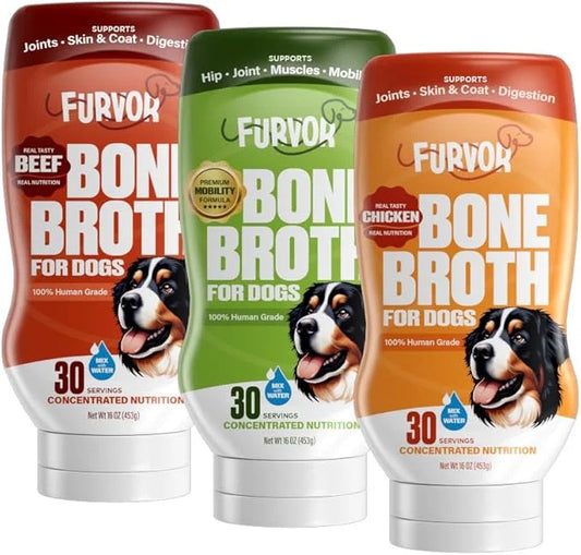 Beef, Chicken & Mobility Dog Food Topper Bundle - Supports Digestion, Healthy Skin & Coat, Immune System, Hip & Joint Supp...