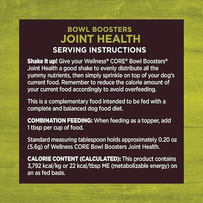 Wellness CORE Bowl Boosters Joint Health Dog Food Topper, 4 Ounce Bag (Pack of 2) - Product Image