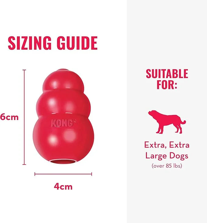 KONG Classic Stuffable Dog Toy - Fetch & Chew Toy for Dogs - Treat-Filling Capabilities & Erratic Bounce for Extended Play...