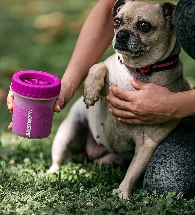 Dexas MudBuster Portable Dog Paw Cleaner, Small, Fuchsia - Premium Quality Pet Accessory - Product Image