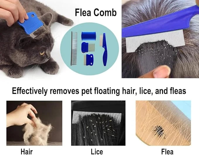 Dog Grooming Hammock with Flea Comb and Dog Nail Clipper, Pet Dog Grooming Hammock Harness with Cat Nail Clipper, Nail Fil...