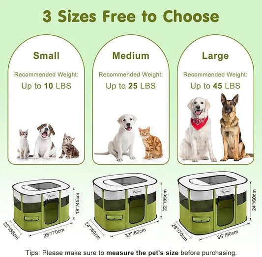Dog Playpen, Portable Pet Playpen Cat PlayPen, 600D Oxford Dog Kennel Tent Crate, Waterproof&Breathable, Indoor Outdoor Tr...