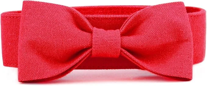 Segarty Dog Bow Ties for Small Medium Dogs, Adjustable Red Bowtie Collar, Durable Cat Neck Tie Tuxedo Comfortable Cotton G...