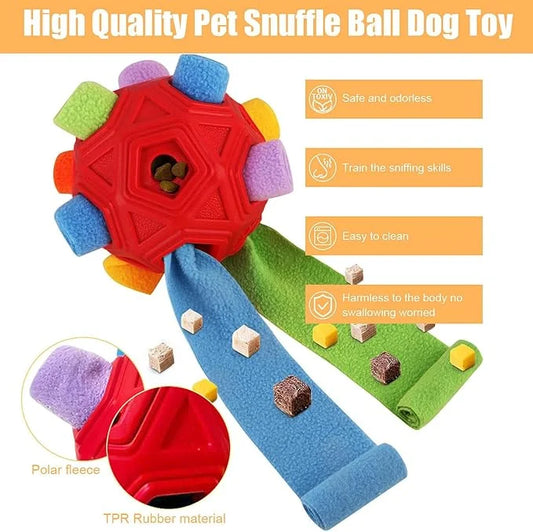 Dog Snuffle Ball-Interactive Puzzle Dog Toys Encourage Natural Foraging Skills Slow Feeder for Training and Stress Relief,...