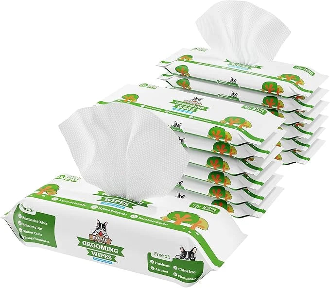 Pogi's Grooming Wipes Home & Travel Bundle - 100-Count Grooming Wipes for Home and 240-Count Packs for Travel - Product Image